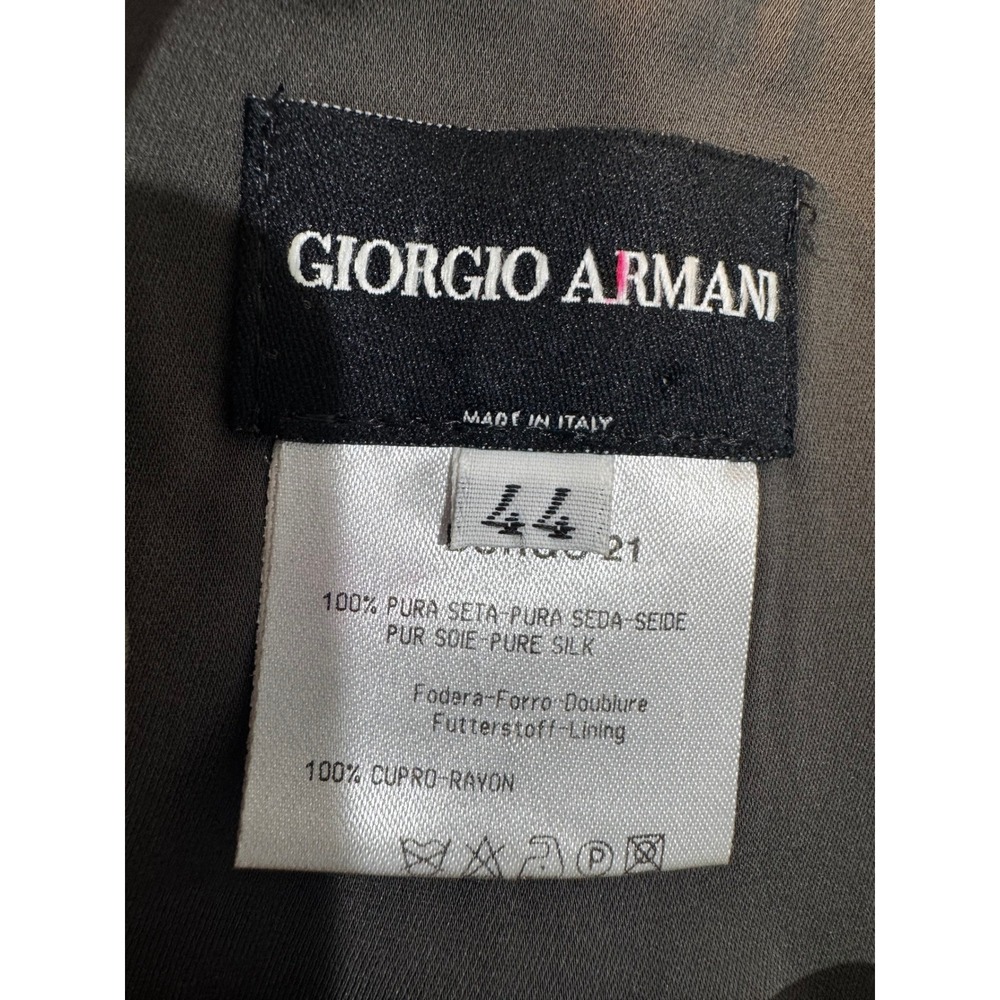Georgio Armani 100%Silk Gray Lined Skirt Made‎ in Italy XL 44. EUC - Picture 4 of 9